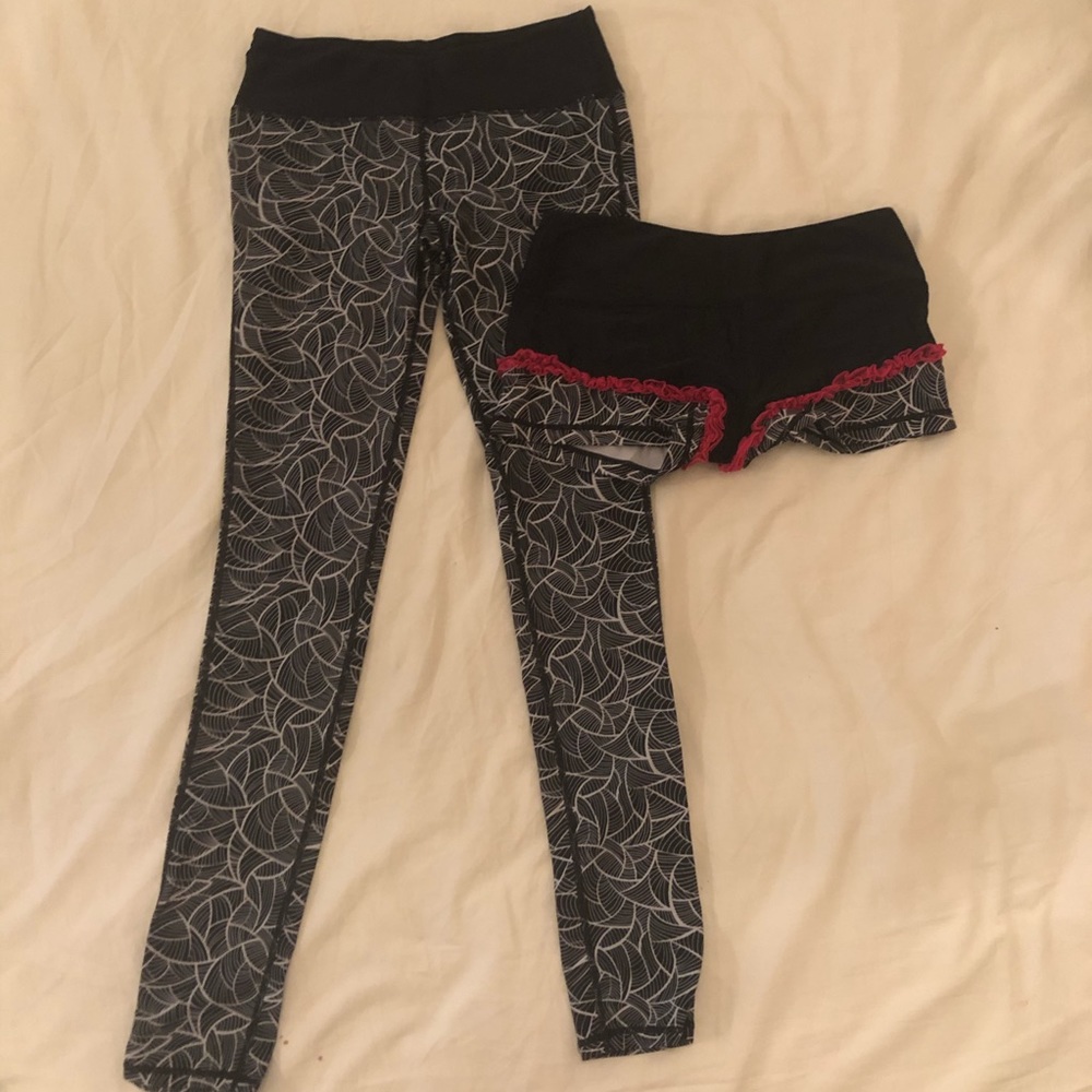 Limeapple leggings with cover shorts